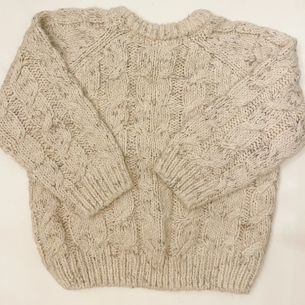 Zara Cream Cable Knit Sweater - 2/3 yrs